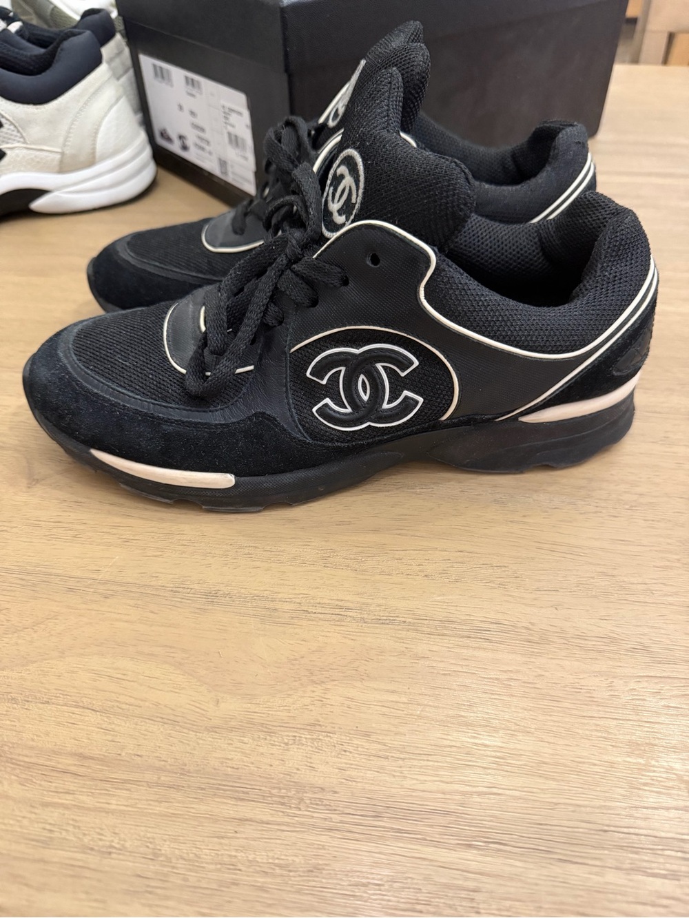 Chanel suede calfskin runners
